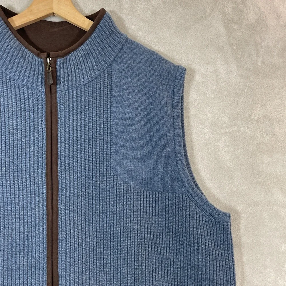 LL Bean Waterfowl Sweater Vest Mens XXXL 3XL Merino Lambswool 245457